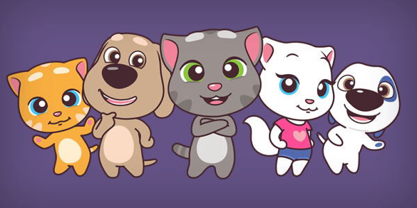 Talking Tom and talking Джинджер