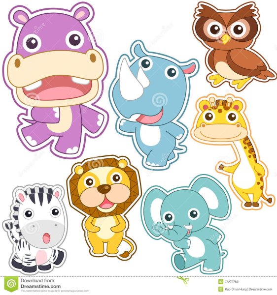 Наклейка - зверушки