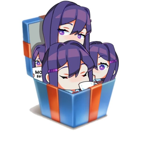 Стикеры с Юри из DDLC