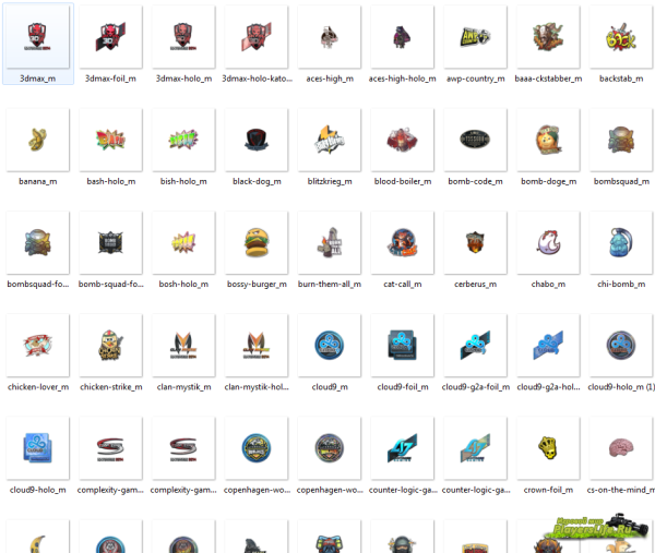 ID наклеек в КС