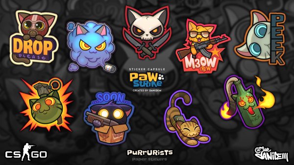 Наклейки с пасхалками КС го