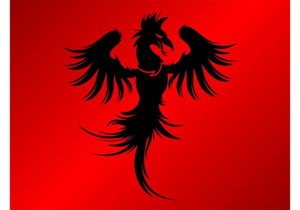 Птица Феникс в круге