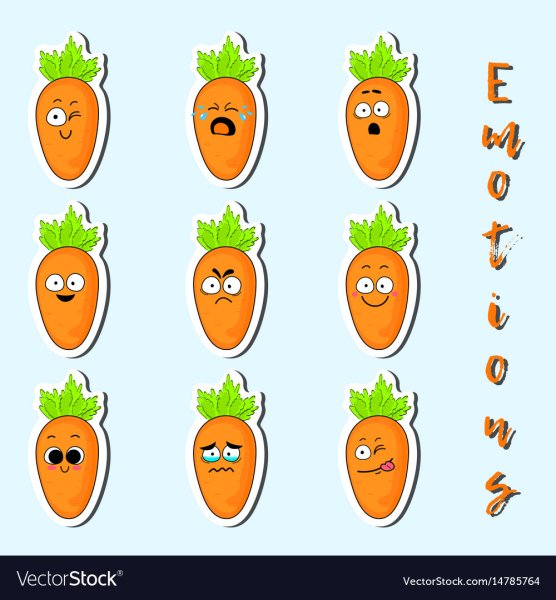 Стикер морковка