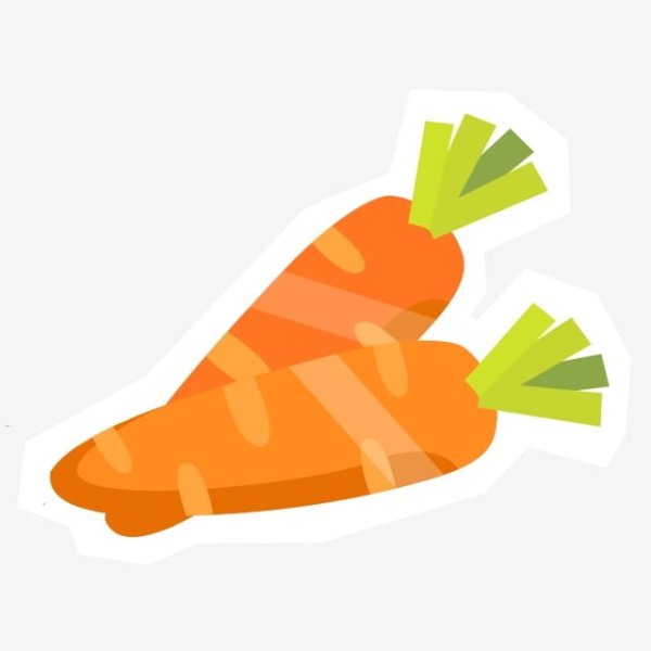 Рисунки для наклеек морковка .