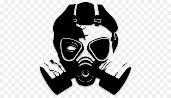 Наклейка в противогазе