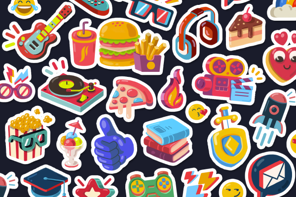 Иконки в акварельном стиле