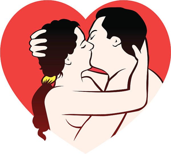 Стикер страстный поцелуй