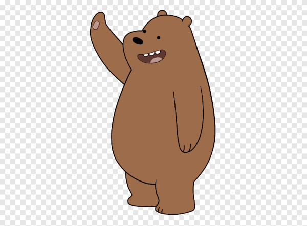 Коричневый медведь из мультика
