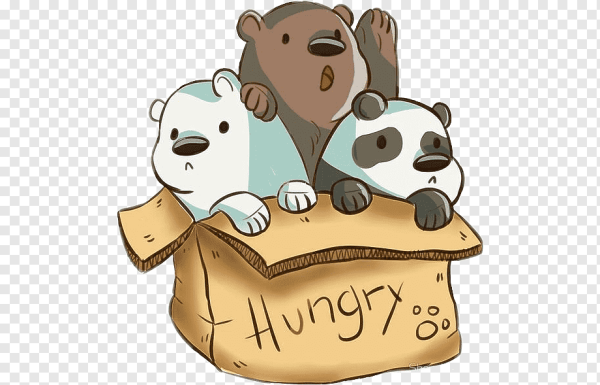 Стикеры мишки белый и коричневый