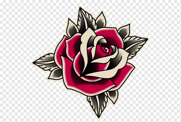 Роза Олд скул эскиз