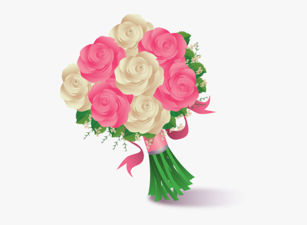 Букет цветов мультяшный