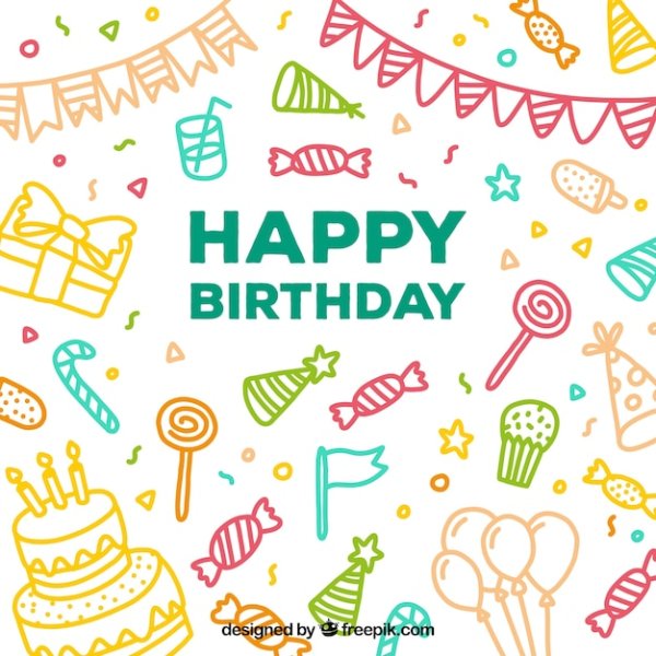 Приколы на день рождения вектор фон