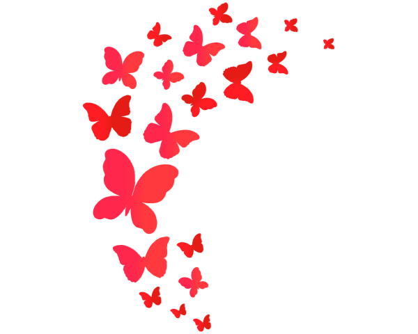 Вихрь из бабочек и цветов