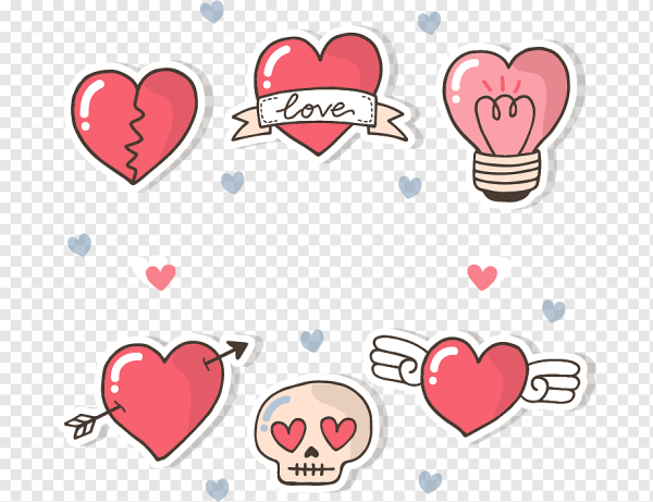 Наклейки "сердечки"