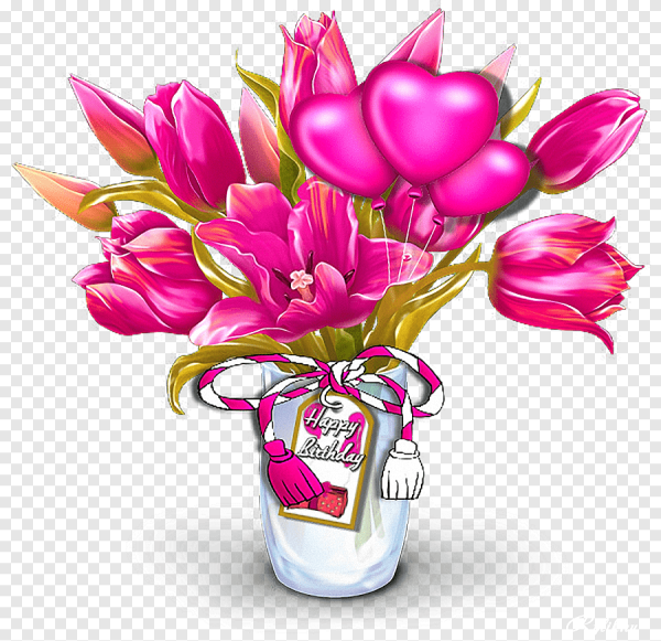 Букет тюльпанов стикер