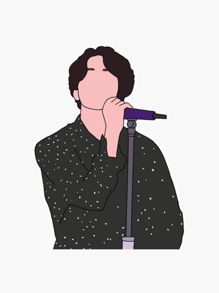 Стикеры с Чонгуком рисунку