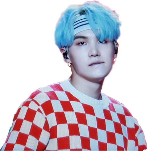 БТС на белом фоне Юнги