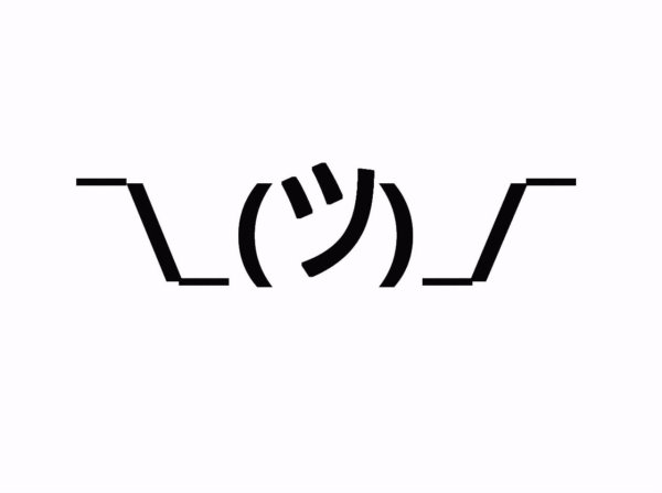 Смайлик из символов пожимающий плечами