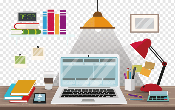 Предметы на столе вектор