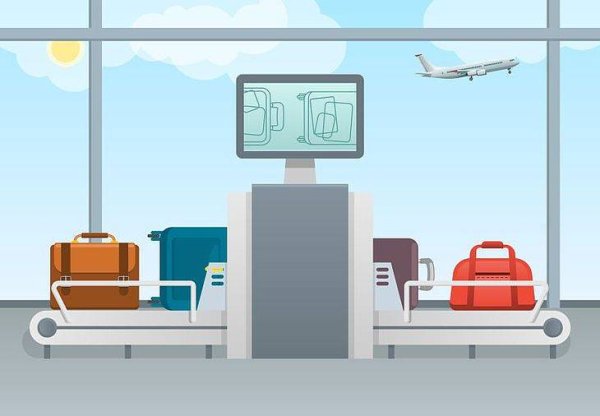 Контроль в аэропорту вектор