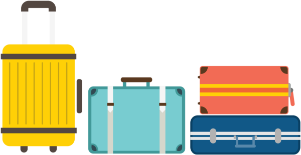 Чемодан на прозрачном фоне