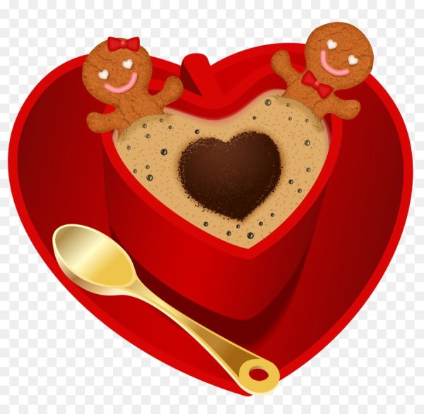 Чашка кофе в виде сердца