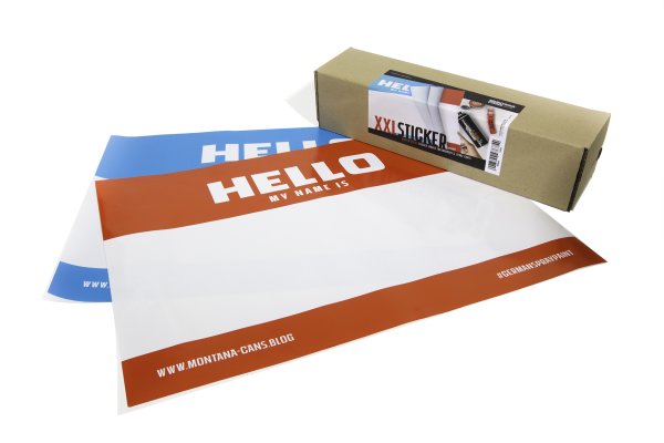 Наклейка hello my name is Montana