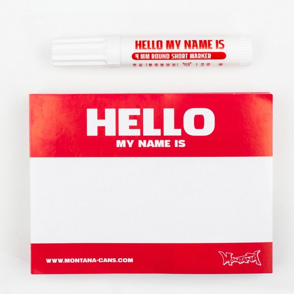 Стикеры hello my name is Montana