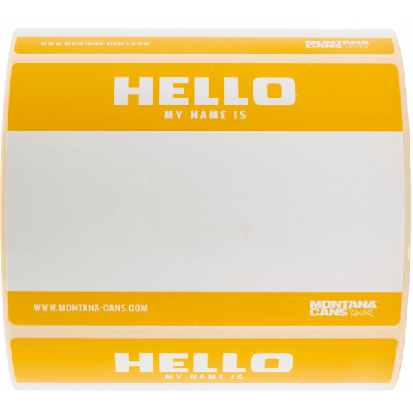 Наклейка hello my name is Montana