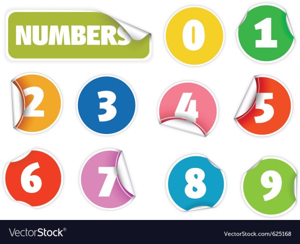 Числа Стикеры