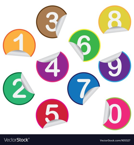 Числа Стикеры