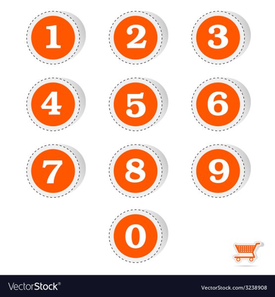 Набор цифр вектор