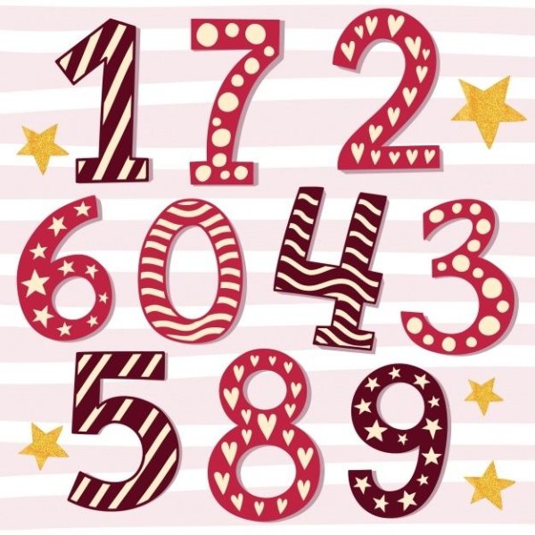 Цифры в разброс на черном фоне