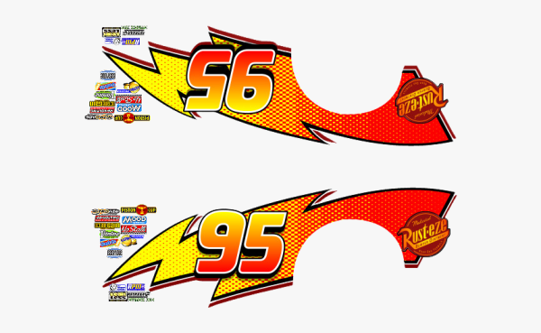 Наклейки 95 молния Маккуин