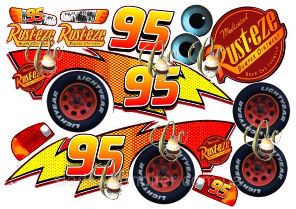 Молния Маквин наклейки