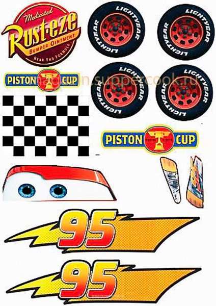 Молния Маквин наклейки