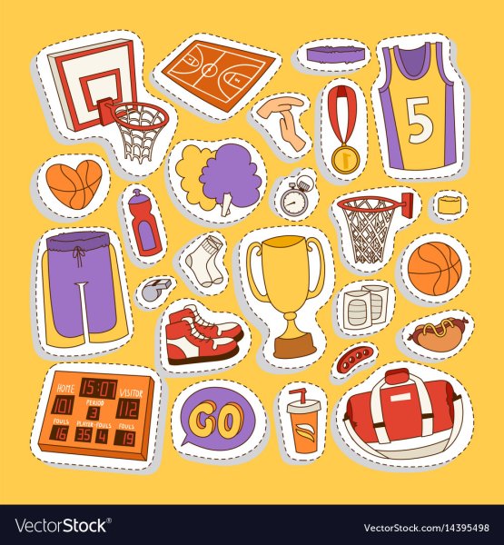 Стикеры для распечатки баскетбол