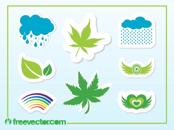 Наклейки листья