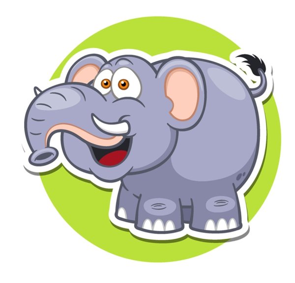 Эмблема слон для детей