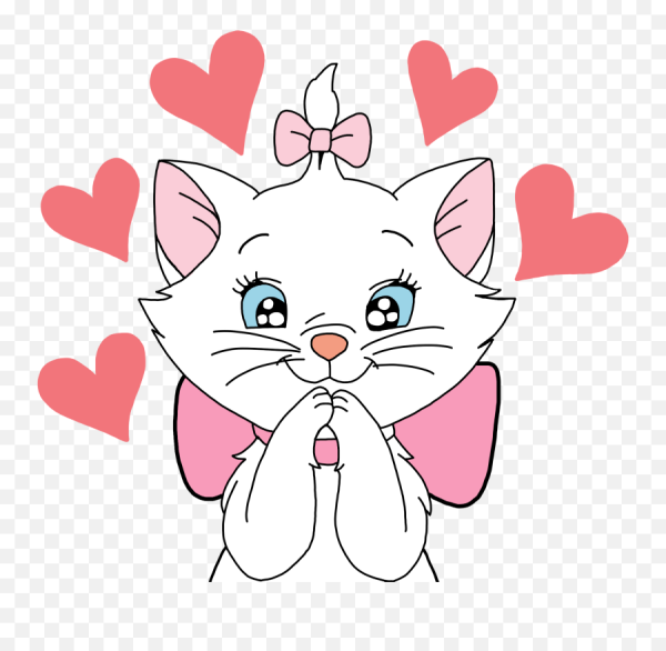 Кошка с сердечком