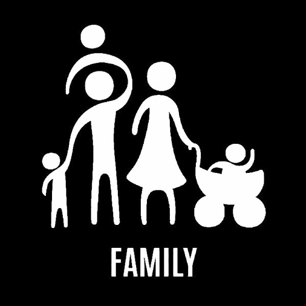 Наклейки на авто семья