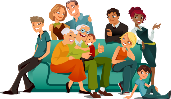 Большая семья вектор