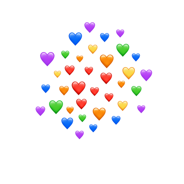 Сердечки над головой