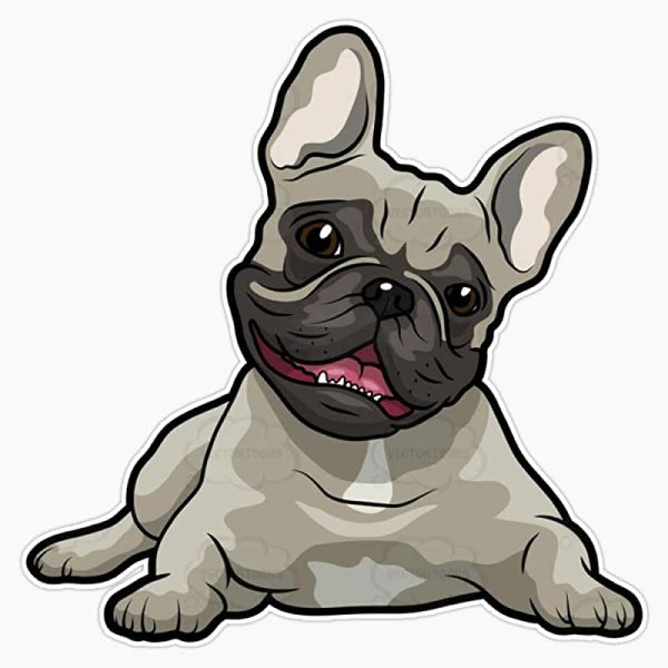 Морда французского бульдога в очках