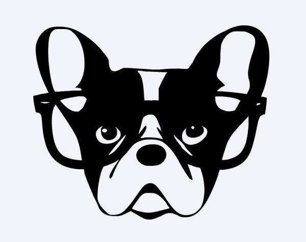 Стикер ватсап бульдог