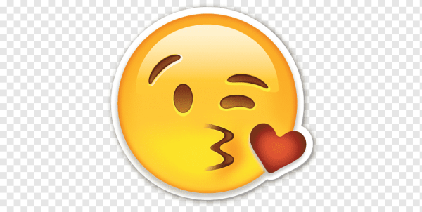 Смайлик поцелуй вектор