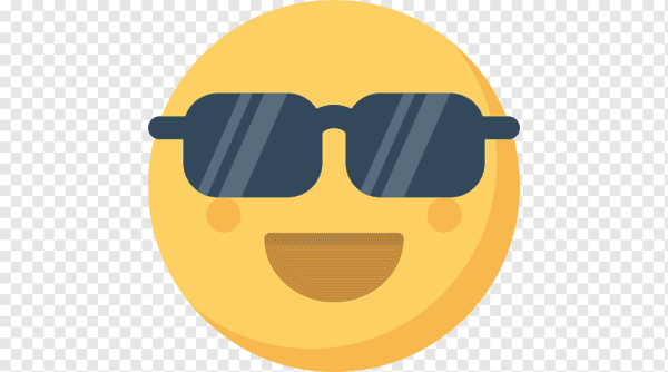 Наклейка смайлик в очках