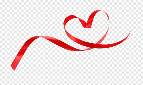 Ленточка сердце контуром