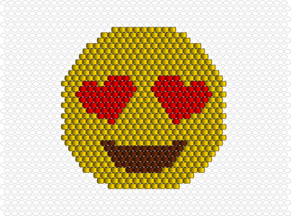 Смайлик из бисера схема