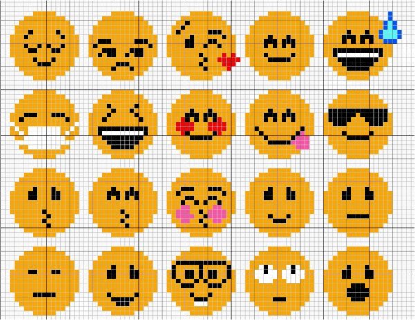 Смайлик вышивка